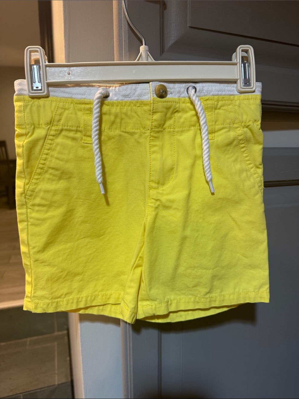 Janie and Jack Sunny Yellow Cotton Shorts with White Waistband
